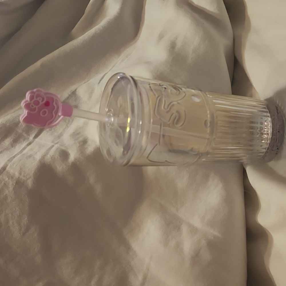 Hello Kitty cafe glass tumbler 50th Anniversary limited edition